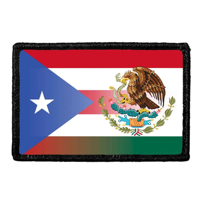 Mexirican Flag - Color - Removable Patch - Pull Patch - Removable Patches For Authentic Flexfit and Snapback Hats