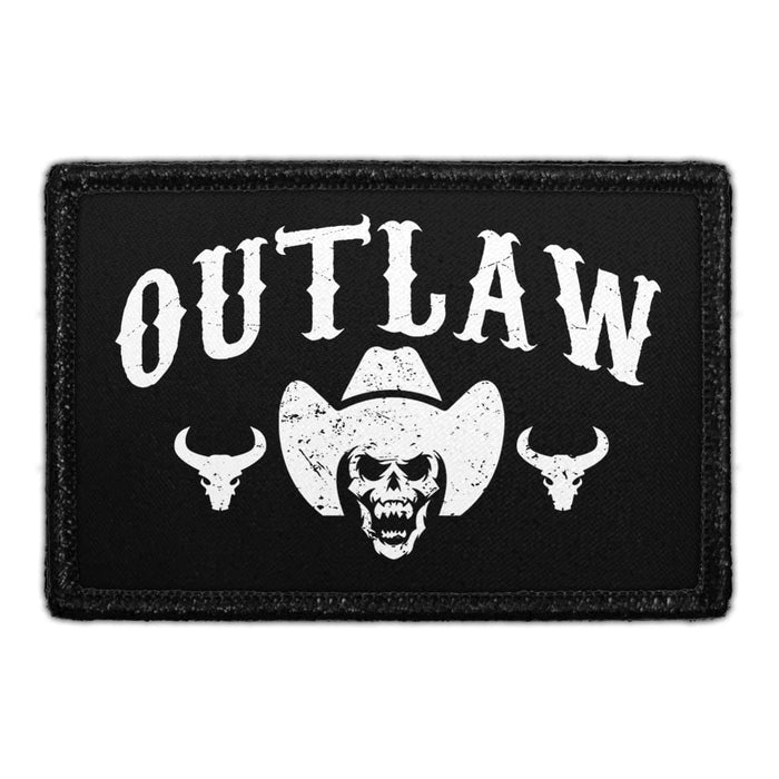 Outlaw - Removable Patch - Pull Patch - Removable Patches For Authentic Flexfit and Snapback Hats