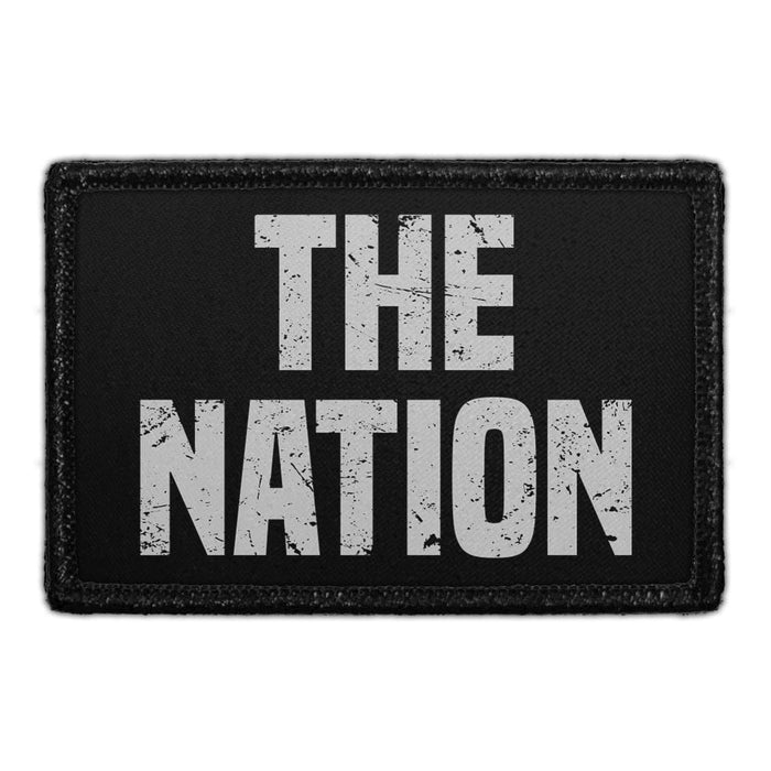 THE_NATION. Meta Data - Crop Image Text - - Removable Patch - Pull Patch - Removable Patches For Authentic Flexfit and Snapback Hats