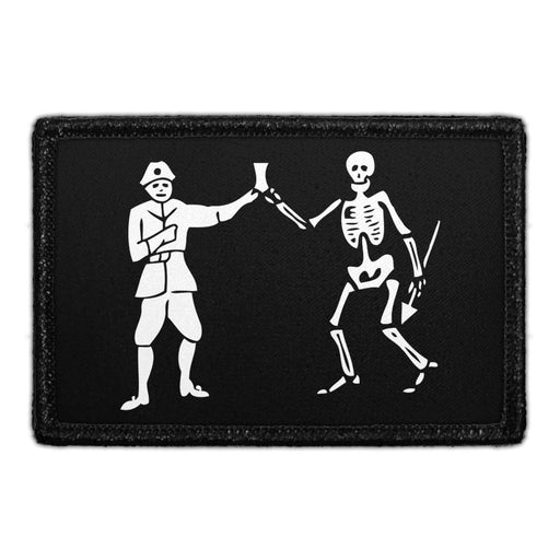 Pirate Bartholomew Roberts Flag - Removable Patch - Pull Patch - Removable Patches That Stick To Your Gear