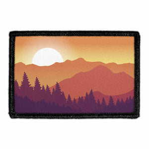 Smokey Mountain Sunset - Removable Patch - Pull Patch - Removable Patches That Stick To Your Gear