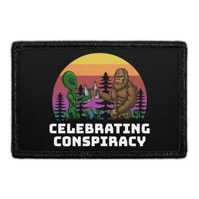 Celebrating Conspiracy - Removable Patch - Pull Patch - Removable Patches That Stick To Your Gear