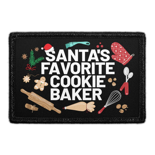 Santa's Favorite Cookie Baker - Removable Patch - Pull Patch - Removable Patches That Stick To Your Gear