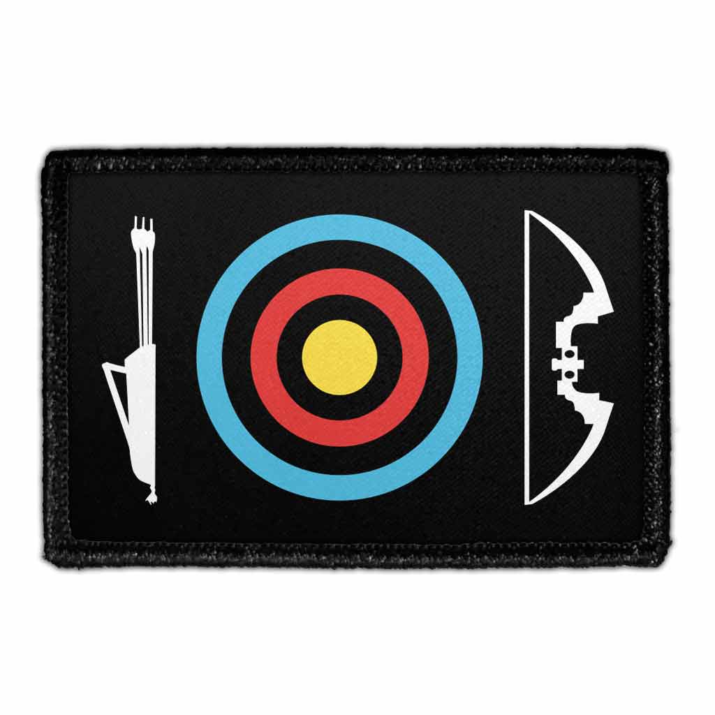 Archery Symbols - Removable Patch - Pull Patch - Removable Patches That Stick To Your Gear