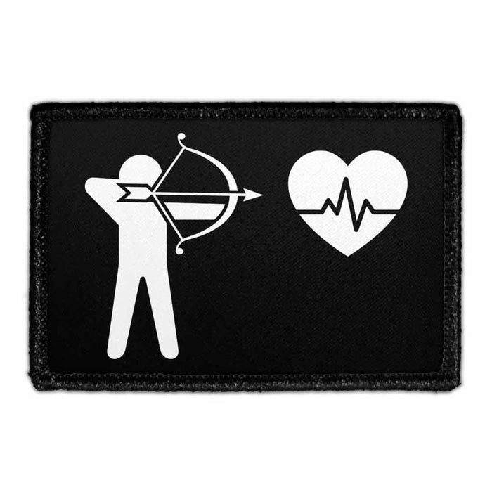 Heartbeat Archer - Removable Patch - Pull Patch - Removable Patches That Stick To Your Gear