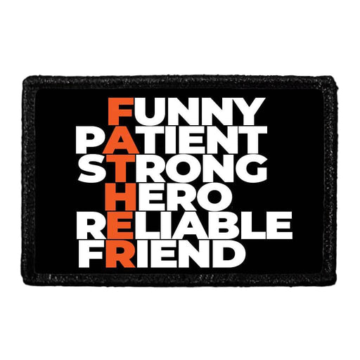 Father Spelling - Removable Patch - Pull Patch - Removable Patches That Stick To Your Gear