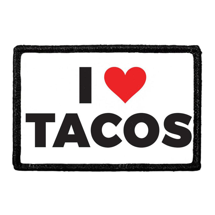 I Love Tacos - Patch - Pull Patch - Removable Patches For Authentic Flexfit and Snapback Hats
