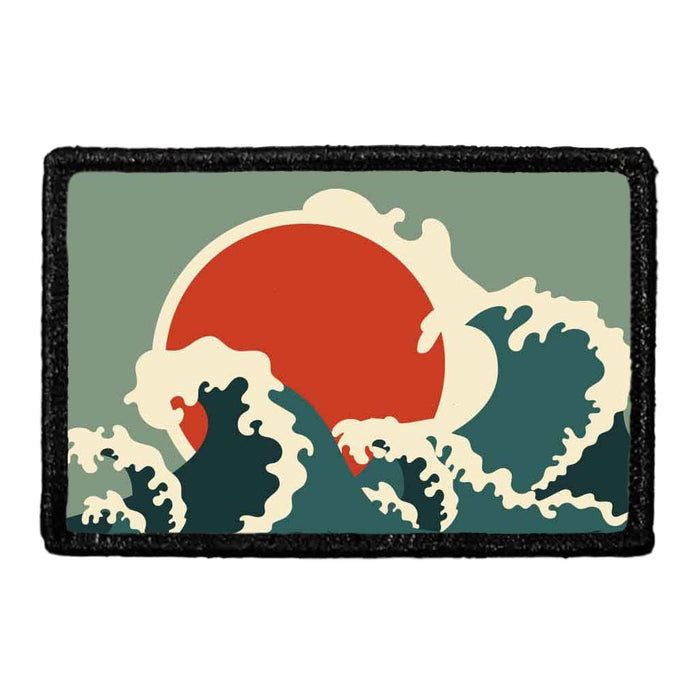 Celestial Moon Wave - Removable Patch - Pull Patch - Removable Patches That Stick To Your Gear