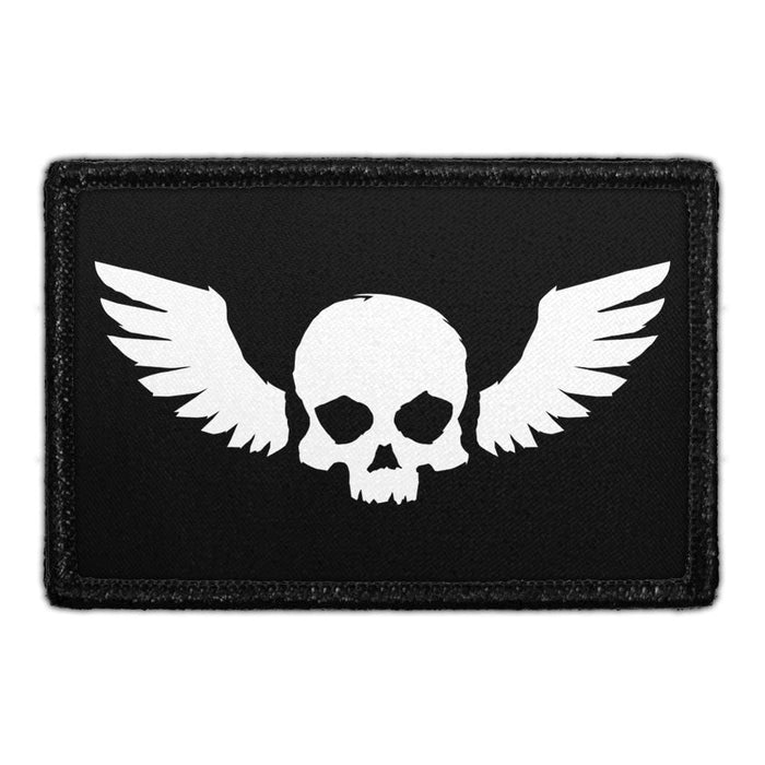 Winged Skull - Removable Patch - Pull Patch - Removable Patches That Stick To Your Gear
