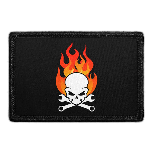 Skull With Tools - Removable Patch - Pull Patch - Removable Patches That Stick To Your Gear