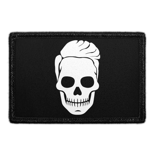 Skull With Nice Hair - Removable Patch - Pull Patch - Removable Patches That Stick To Your Gear