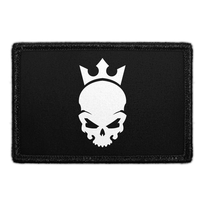Skull With Crown - Removable Patch - Pull Patch - Removable Patches That Stick To Your Gear