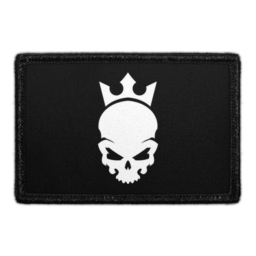 Skull With Crown - Removable Patch - Pull Patch - Removable Patches That Stick To Your Gear