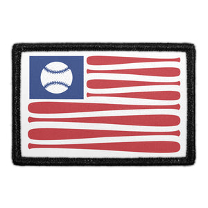 American Flag Baseball - Patch - Pull Patch - Removable Patches For Authentic Flexfit and Snapback Hats