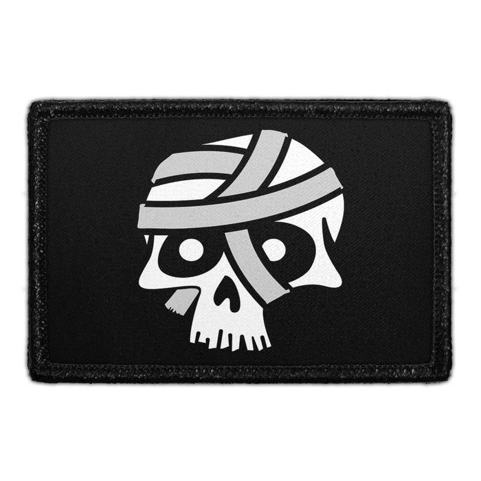 Skull With Bandage - Removable Patch - Pull Patch - Removable Patches That Stick To Your Gear