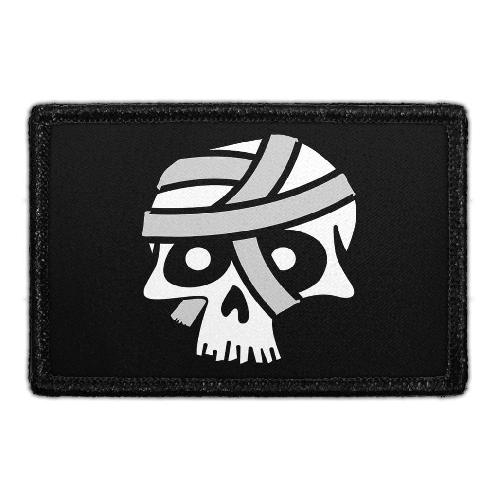 Skull With Bandage - Removable Patch — Pull Patch - Removable Patches ...