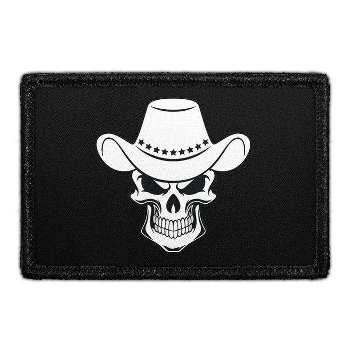 Skull With Hat - Removable Patch - Pull Patch - Removable Patches That Stick To Your Gear