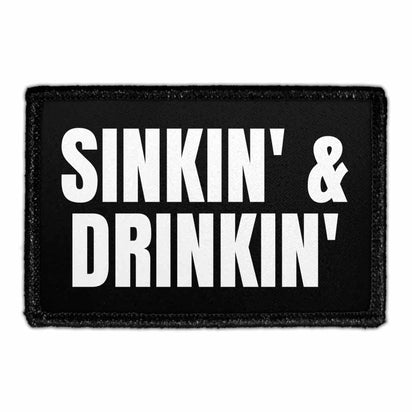 Sinkin' & Drinkin - Golf - Removable Patch - Pull Patch - Removable Patches That Stick To Your Gear