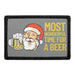 Most Wonderful Time For A Beer - Santa - Removable Patch - Pull Patch - Removable Patches That Stick To Your Gear