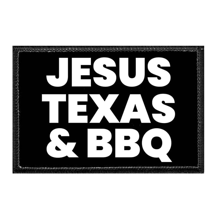 JESUS_TEXAS_BBQ - Removable Patch - Pull Patch - Removable Patches That Stick To Your Gear