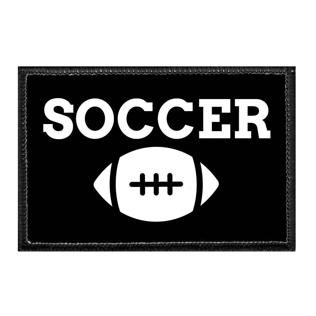 Soccer Text - Football - Removable Patch - Pull Patch - Removable Patches That Stick To Your Gear