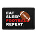 Eat Sleep Football Repeat - Removable Patch - Pull Patch - Removable Patches That Stick To Your Gear