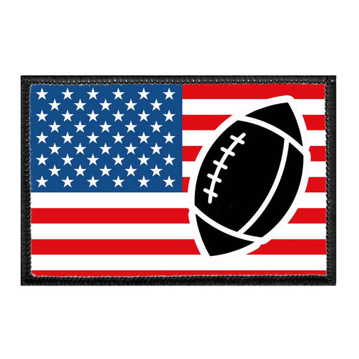 American Flag - Football - Removable Patch - Pull Patch - Removable Patches That Stick To Your Gear