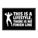 THISISALIFESTYLE_THEREISNOFINISHLINE - Removable Patch - Pull Patch - Removable Patches That Stick To Your Gear