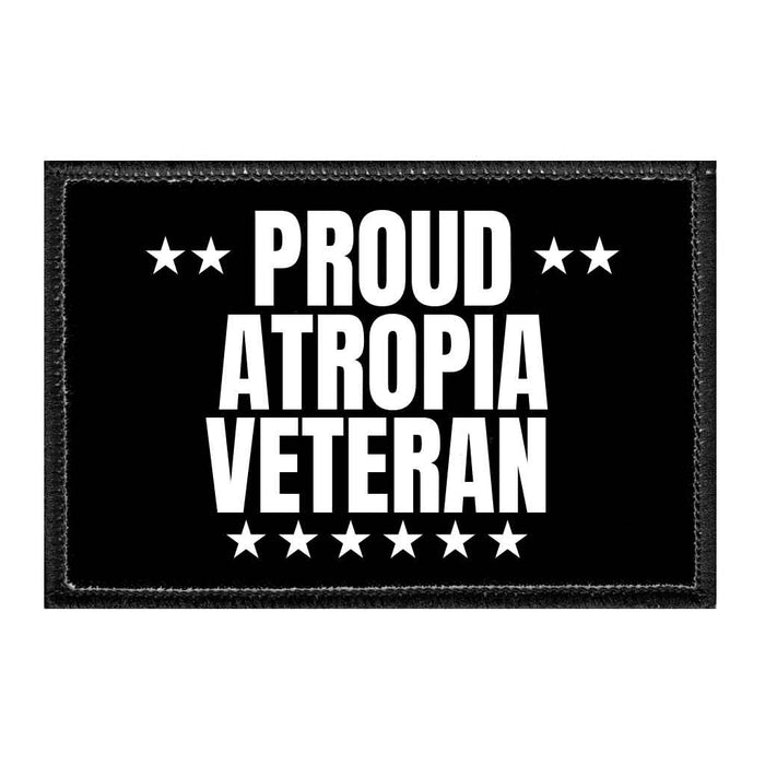 Proud Atropia Veteran - Removable Patch - Pull Patch - Removable Patches That Stick To Your Gear