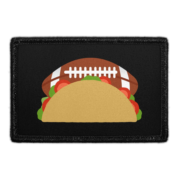 Football And Tacos. - Removable Patch - Pull Patch - Removable Patches That Stick To Your Gear