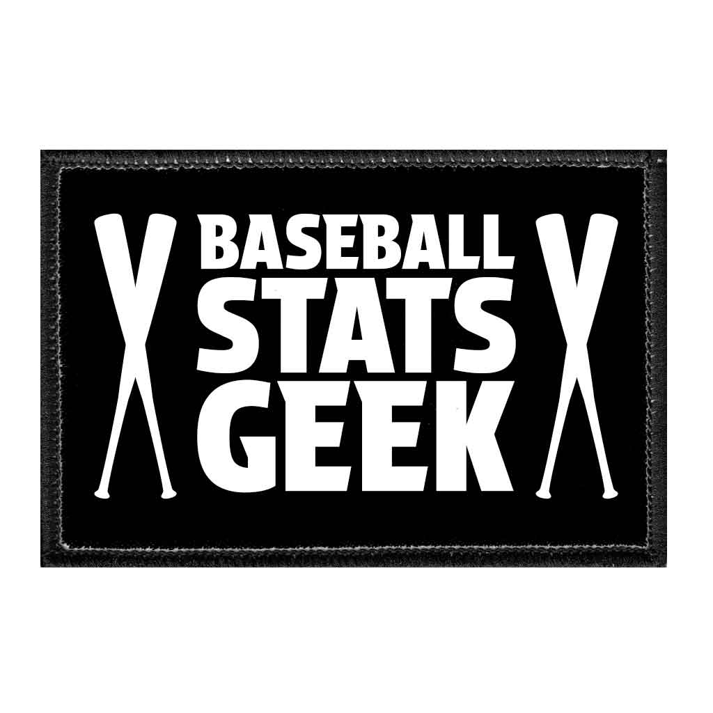 Baseball Stats Geek - Removable Patch - Pull Patch - Removable Patches That Stick To Your Gear