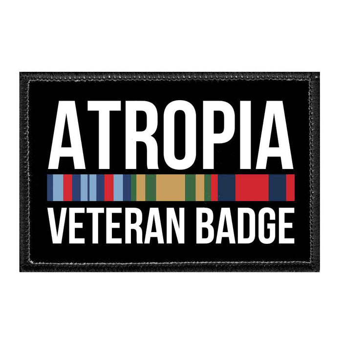 Atropia Veteran Badge - Removable Patch - Pull Patch - Removable Patches That Stick To Your Gear