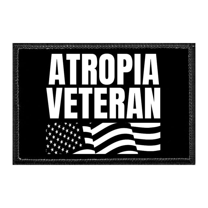 Atropia Veteran - US Flag - Removable Patch - Pull Patch - Removable Patches That Stick To Your Gear