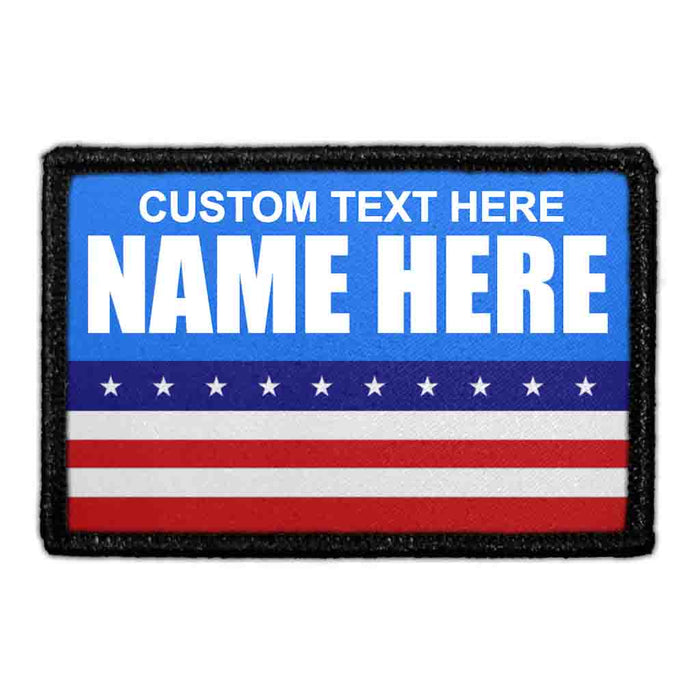 POLITICALPATCH-FLAGBACKGROUND - - Removable Patch - Pull Patch - Removable Patches That Stick To Your Gear