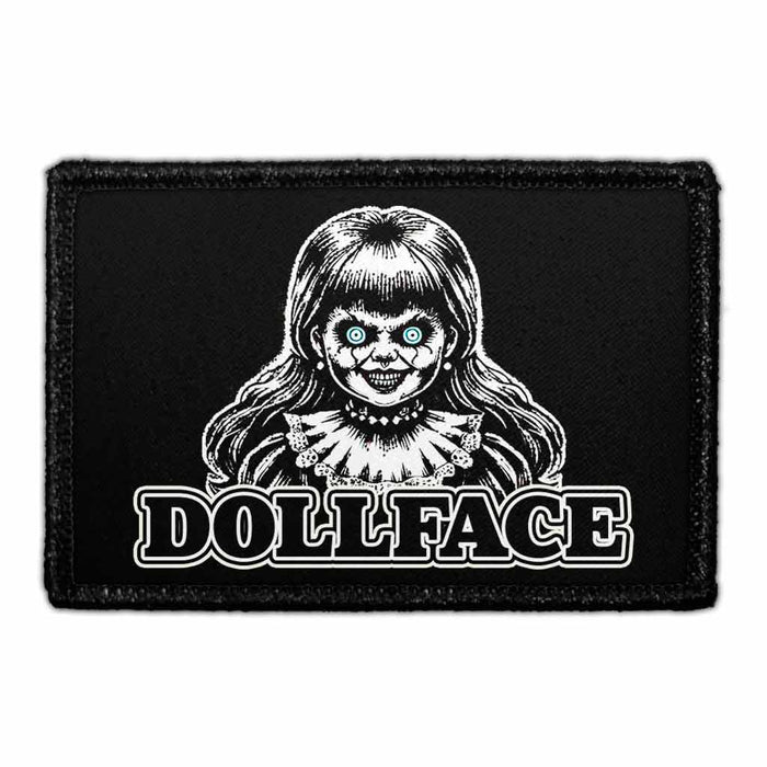 Dollface - Creepy Doll - Removable Patch - Pull Patch - Removable Patches For Authentic Flexfit and Snapback Hats