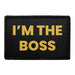 I'M THE BOSS Meta Data - Crop Image Text - - Removable Patch - Pull Patch - Removable Patches For Authentic Flexfit and Snapback Hats