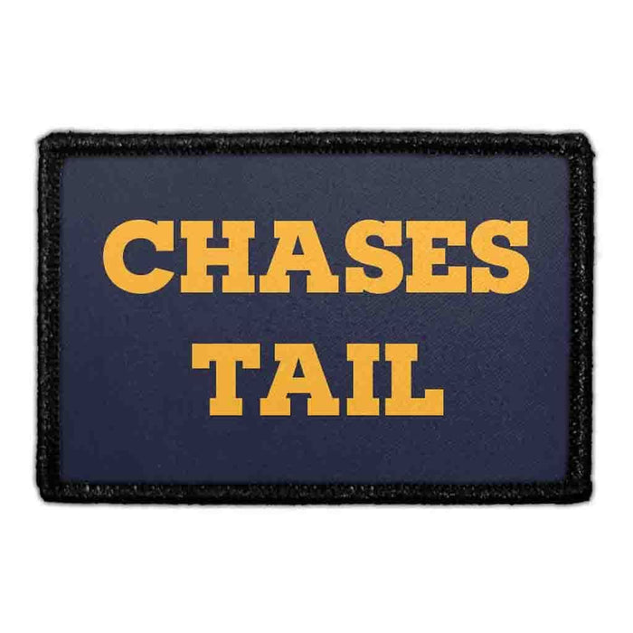 CHASES TAIL Meta Data - Crop Image Text - - Removable Patch - Pull Patch - Removable Patches For Authentic Flexfit and Snapback Hats