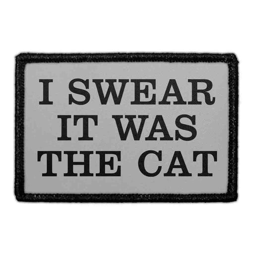 I SWEAR IT WAS THE CAT Meta Data - Crop Image Text - - Removable Patch - Pull Patch - Removable Patches For Authentic Flexfit and Snapback Hats