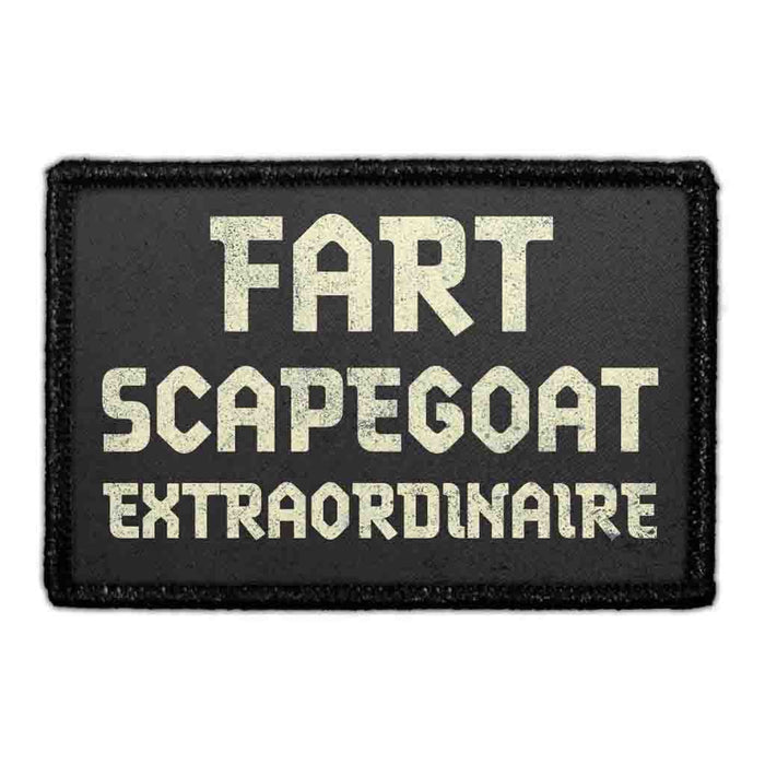 FART SCAPEGOAT EXTRAORDINAIRE Meta Data - Crop Image Text - - Removable Patch - Pull Patch - Removable Patches For Authentic Flexfit and Snapback Hats