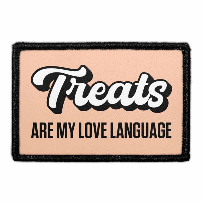 Treats Are My Love Language Meta Data - Crop Image Text - - Removable Patch - Pull Patch - Removable Patches For Authentic Flexfit and Snapback Hats