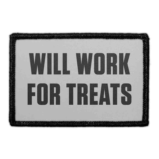 Will Work for Treats Meta Data - Crop Image Text - - Removable Patch - Pull Patch - Removable Patches For Authentic Flexfit and Snapback Hats