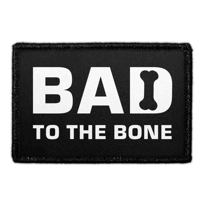 Bad to the Bone Meta Data - Crop Image Text - - Removable Patch - Pull Patch - Removable Patches For Authentic Flexfit and Snapback Hats