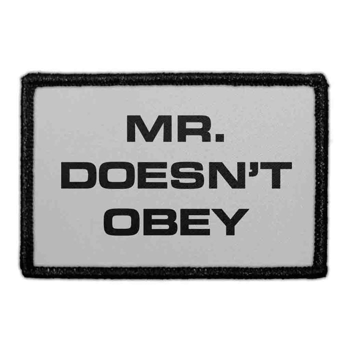 Mr Doesn't Obey Meta Data - Crop Image Text - - Removable Patch - Pull Patch - Removable Patches For Authentic Flexfit and Snapback Hats