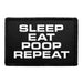 Sleep Eat Poop Repeat Meta Data - Crop Image Text - - Removable Patch - Pull Patch - Removable Patches For Authentic Flexfit and Snapback Hats