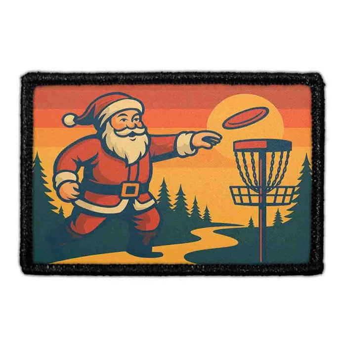DISC GOLF SANTA Meta Data - Crop Image Text - - Removable Patch - Pull Patch - Removable Patches For Authentic Flexfit and Snapback Hats