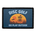 GO PLAY OUTSIDE - DISC GOLF Meta Data - Crop Image Text - - Removable Patch - Pull Patch - Removable Patches For Authentic Flexfit and Snapback Hats