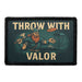 Throw with Valor Said No One Ever Meta Data - Crop Image Text - - Removable Patch - Pull Patch - Removable Patches For Authentic Flexfit and Snapback Hats