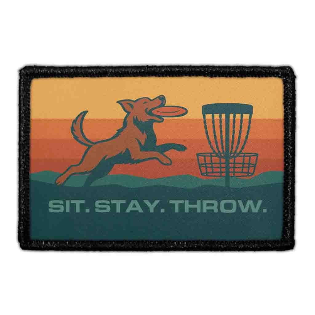 Sit Stay Throw – Funny Disc Golf Patch for Dogs & Humans — Pull Patch ...