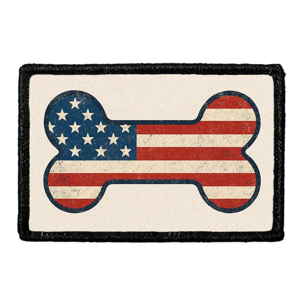 Bone American - Flag Meta Data - Crop Image Text - - Removable Patch - Pull Patch - Removable Patches For Authentic Flexfit and Snapback Hats