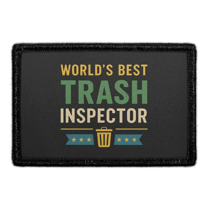 World's Best Trash Inspector Meta Data - Crop Image Text - - Removable Patch - Pull Patch - Removable Patches For Authentic Flexfit and Snapback Hats